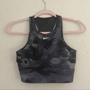Nike Camo High Neck Sports Bra